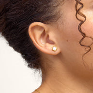 Mini Pearl Clover Ring & Earrings Bundle (Gold)