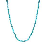 Layering Blue Apatite Beaded Necklace (Gold)