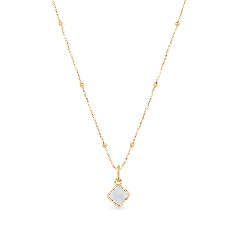 Pearl Clover Necklace (Gold)