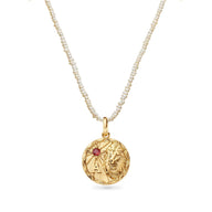 Layering Mini Pearl Beaded Chain Necklace (Gold)