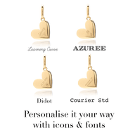 Large Heart Pebble Pendant (Gold) - test functionality