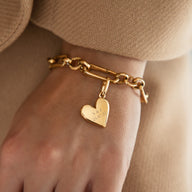 Large Heart Pebble Pendant (Gold) - test functionality