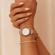 Mini Two Tone Pearl Link Belgravia 30 Watch