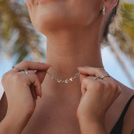 Paperclip Chain Custom Name Necklace (Silver)