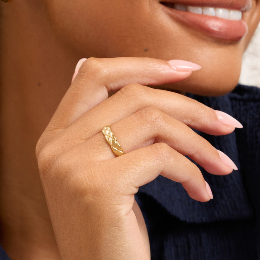 Quilted Ring (Gold)