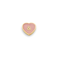 Rose Quartz Heart Charms (Gold) - &