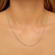 Twisted Chain Necklace (Silver)