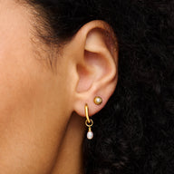 Fine Organic Pearl Earrings Set (Gold)