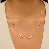 Multi Signature Name Necklace (Silver)