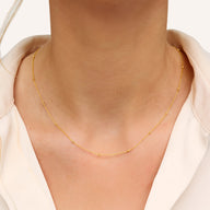 Fine Sphere Chain Necklace (Gold)
