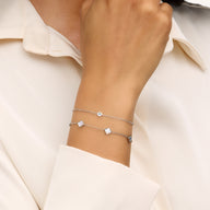 Fine Aquamarine Bracelet (Silver)