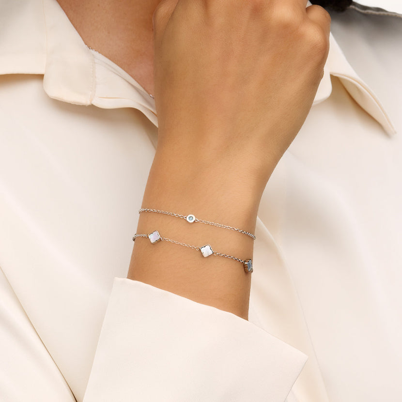 Fine Aquamarine Bracelet (Silver)