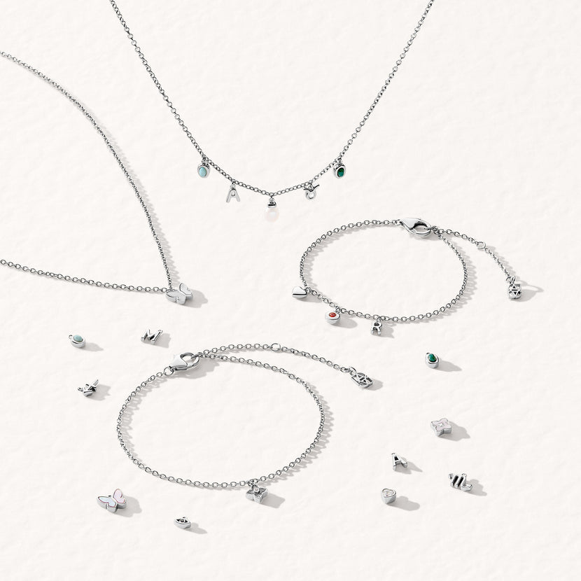 Made Mine Fine Charm Necklace (Silver)