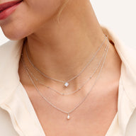 Fine Organic Pearl Necklace (Silver)