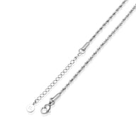 Small Rope Chain Bracelet (Silver)