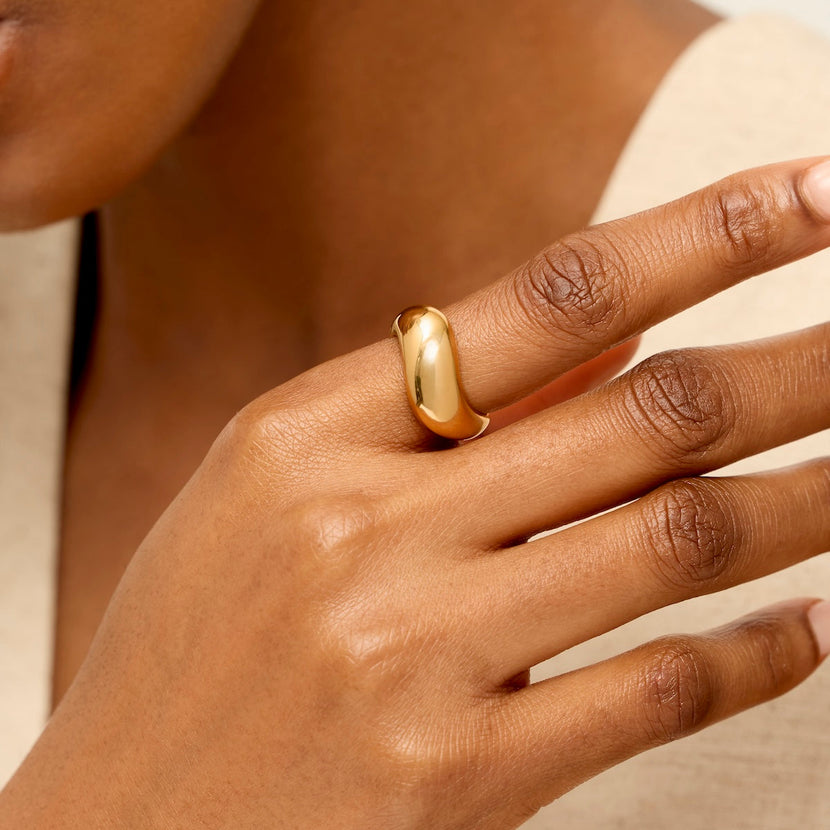 Statement Molten Ring (Gold)