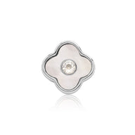 Pearl Clover Charms (Silver) - Birthstones