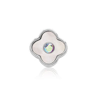 Pearl Clover Charms (Silver) - Birthstones