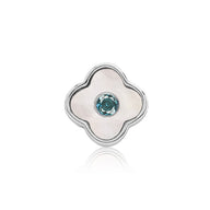 Pearl Clover Charms (Silver) - Birthstones