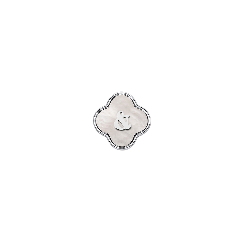 Pearl Clover Charms (Silver) - &