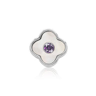 Pearl Clover Charms (Silver) - Birthstones