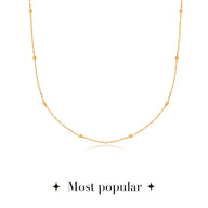 Layering Sphere Chain Necklace (Gold)