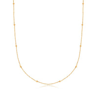 Layering Sphere Chain Necklace (Gold)