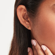 Stacey's Stories Doodle Heart Stud Earrings (Gold)