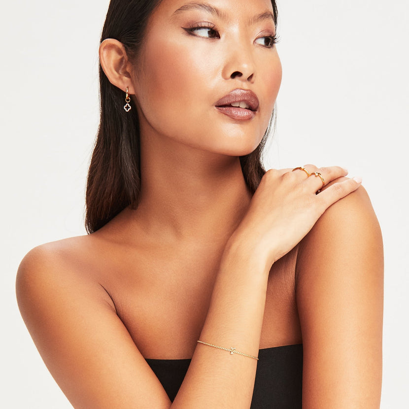 Stacey's Stories Doodle Heart Bracelet & Necklace Set (Gold)