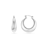 Statement Hoop Earrings (Silver)