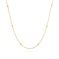 Fine Sphere Chain Necklace (Gold)