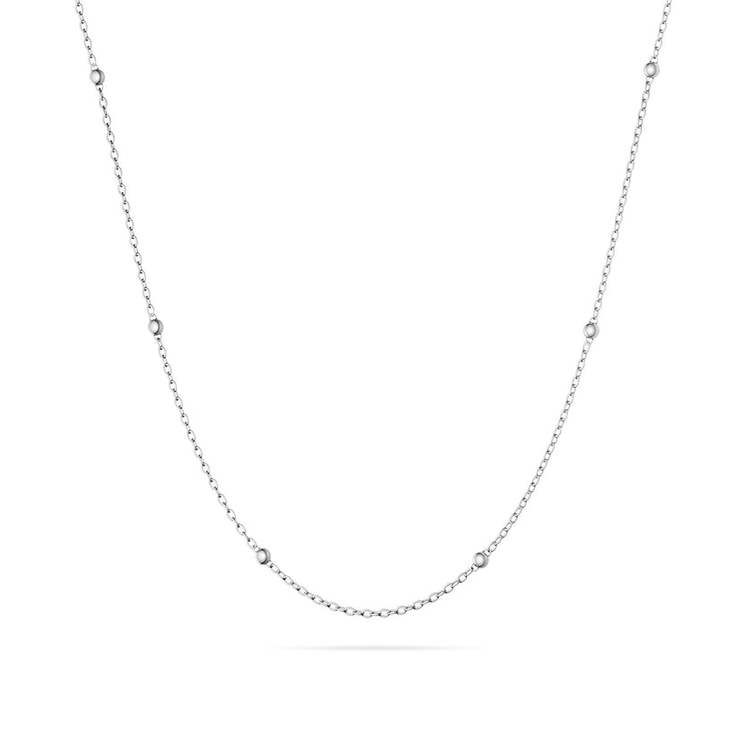Fine Sphere Chain Necklace (Silver)
