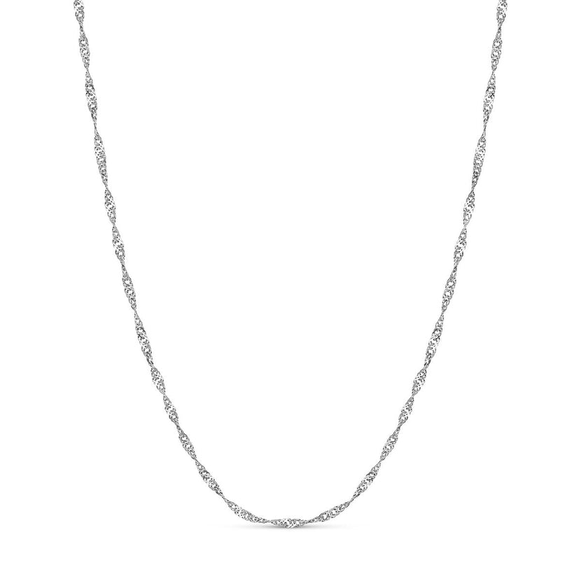 Twisted Chain Necklace (Silver)