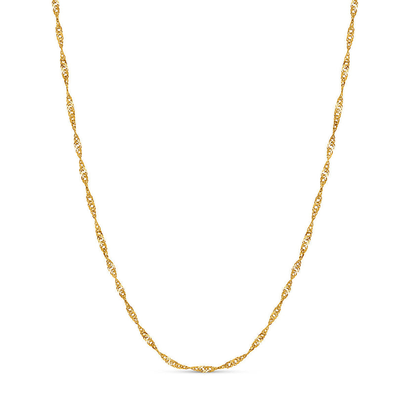 Twisted Chain Necklace (Gold)