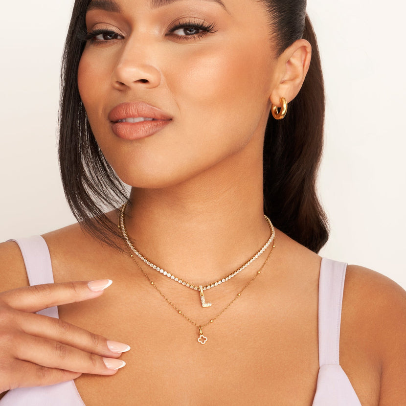 Crystal Bubble Initial Layered Set (Gold)