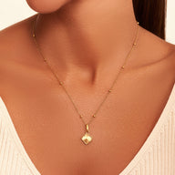 Textured Clover Pendant (Gold)