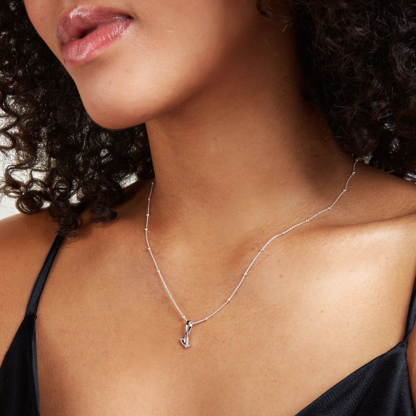 Stacey's Stories Doodle Heart Pendant (Silver)