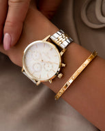 JT - Crystal Heart Bangle (Gold)