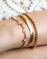 Custom Enamel Name Bracelet (Gold)