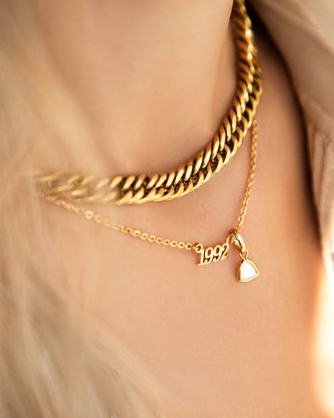 Editorial Date Necklace (Gold)