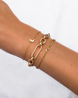 Figaro Chain Bracelet Bundle (Gold)