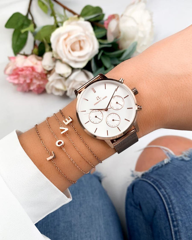 Initial Bracelet (Rose Gold)