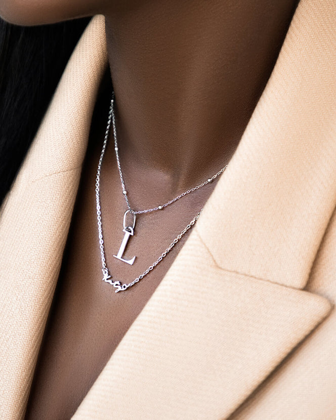 Initial Necklace (Silver)