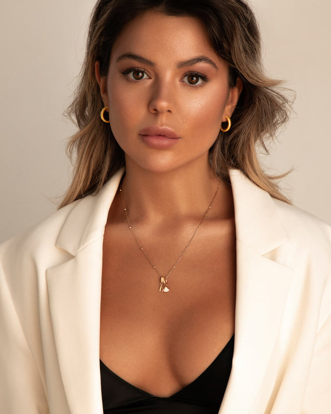 Lowercase Initial Pendant (Rose Gold)