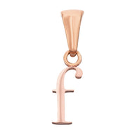 Lowercase Initial Pendant (Rose Gold)