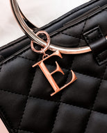 Metal Letter Key Ring (Rose Gold)