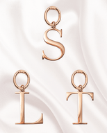 Metal Letter Key Ring (Rose Gold)