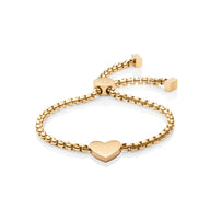 Personalise Heart Bracelet (Gold)