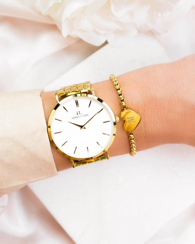 Personalise Heart Bracelet (Gold)