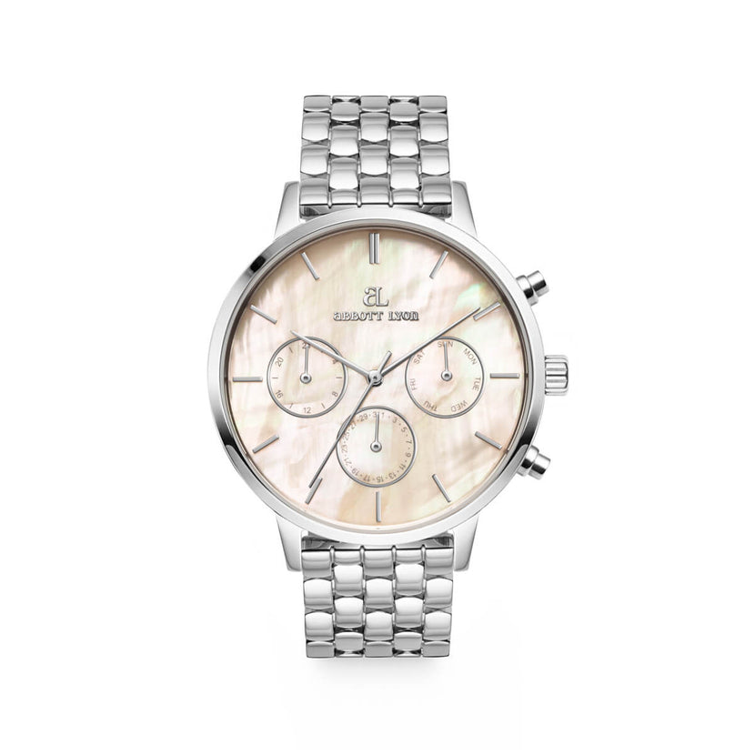 Silver Pearl Link Nueva 40 Watch